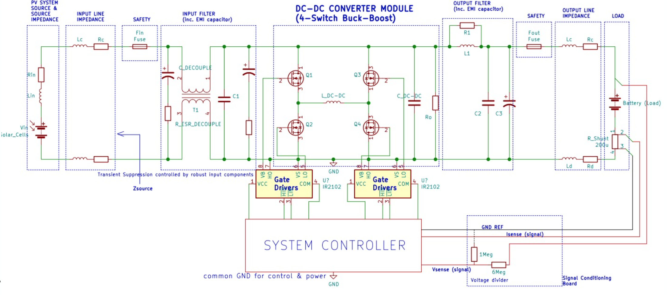 Proposed Solar Charger System Design Schematic